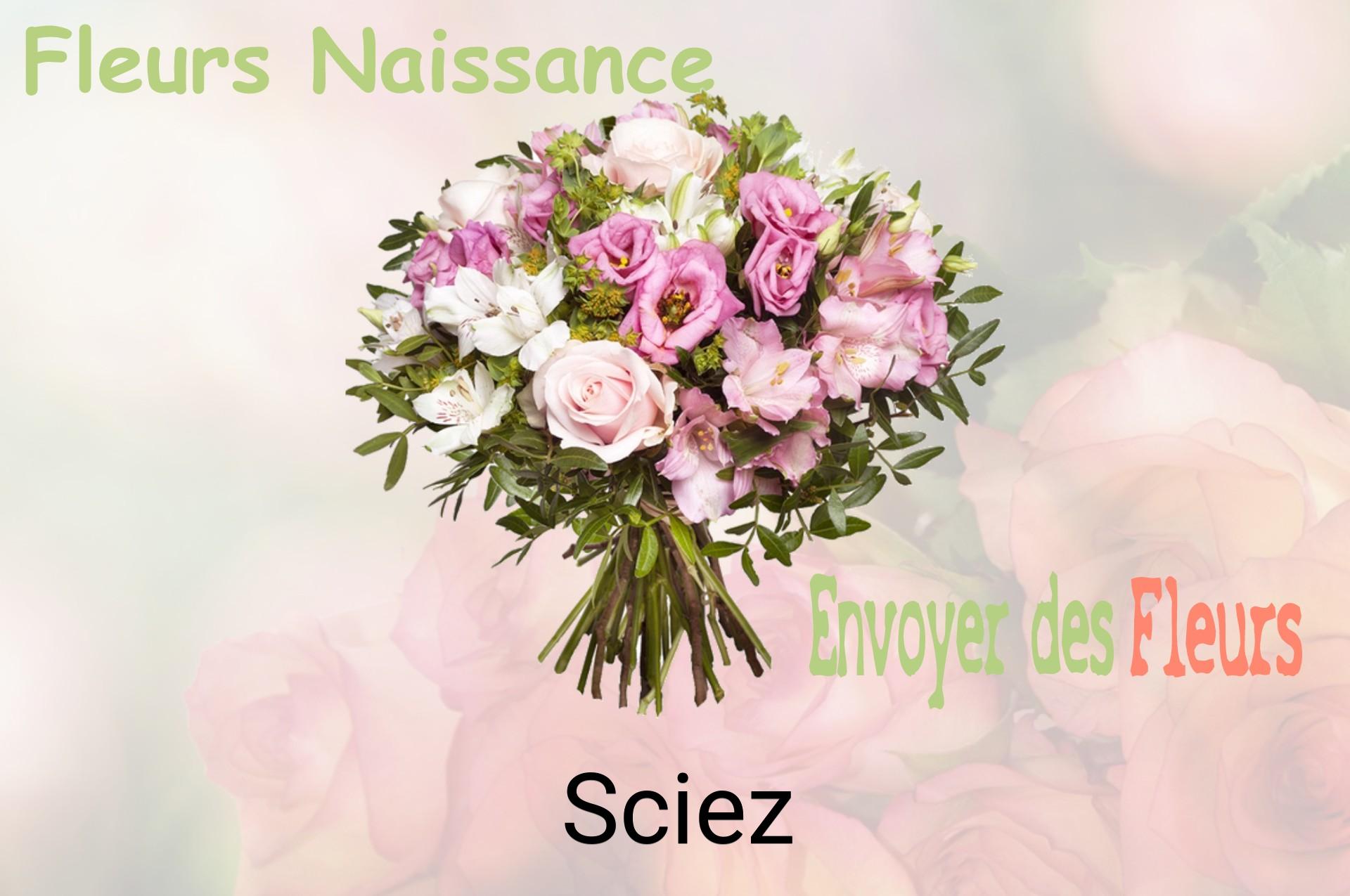 Bouquet de fleurs de naissance livré à Sciez